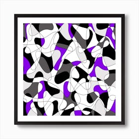 Abstract Purple And Black Art Print