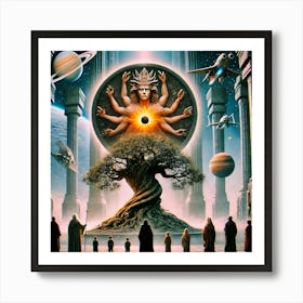 Tree Of Life Furturism Art Print