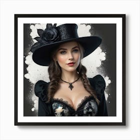 Lady In Black Art Print