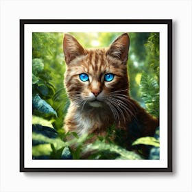 Cat In The Forest Art Print