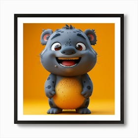 Cartoon Hippo Art Print