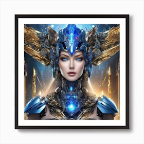 Futuristic Woman 2 Art Print