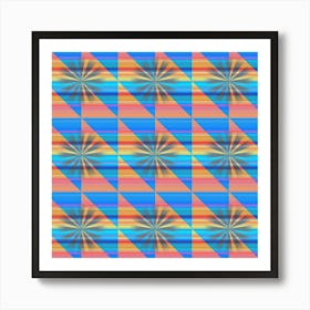 Starbursts On Triangles Art Print