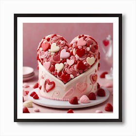 Valentine'S Day Cake Art Print