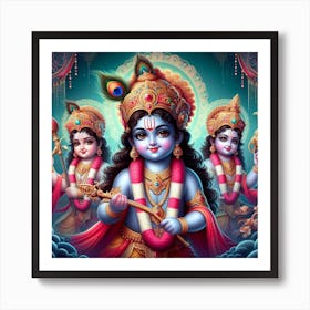 Lord Krishna 8 Art Print