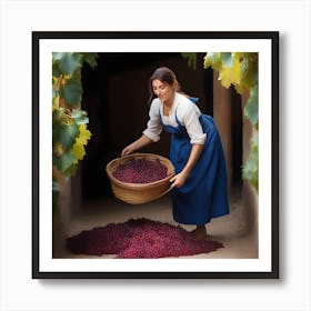 ITALIAN GRAPE PORTRAIT Art Print