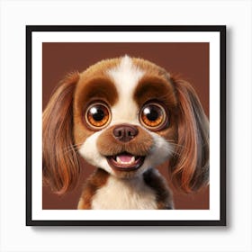 Cute Dog Portrait 1 Art Print