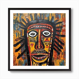 African Head 4 Art Print