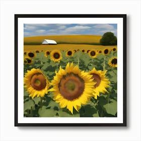 Sunflower Field Art Print