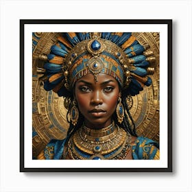 Aztec Woman Art Print