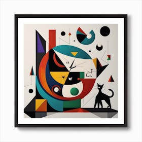 Modern Art Series Man And Cat 1: limited print of 150 only Art Print