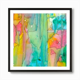 Modern Watercolor Painting, Abstract Art Art Print