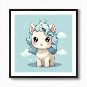 Cute Unicorn 580 Art Print