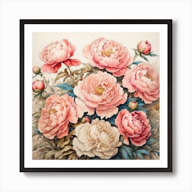 Peonies 2 Art Print