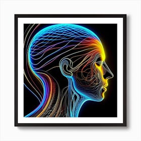 Human Head Art Print