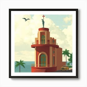 Church On The Beach Art Print