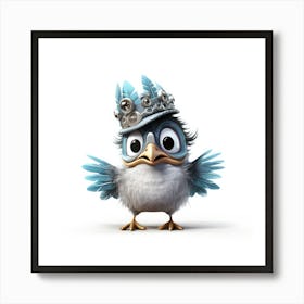 Bird In A Crown Art Print