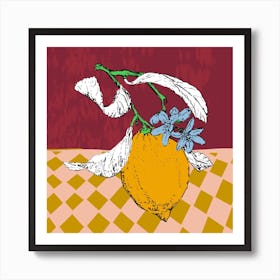 Super Fruits – Lemon Fertility Square Art Print