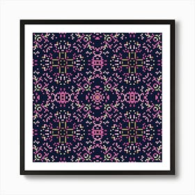 Traditional ornament. Folk motif. Textile rapport. 3 Art Print