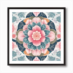 Seamless Floral Pattern 6 Poster