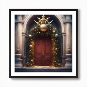 Christmas Door 87 Art Print