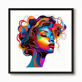 Colorful Woman 6 Art Print