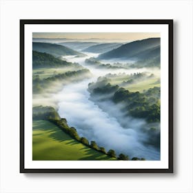 Misty Valley Art Print