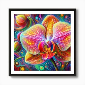 Psychedelic Orchid Art Print