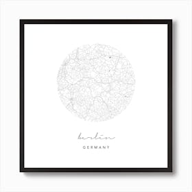 Berlin Germany Circle Map Poster