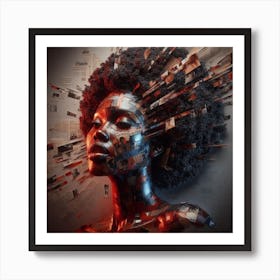 Portrait Of A Black Woman 3 Art Print