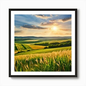 Grass German Cultivate Commercial Ecology Plant Sun Day Cultivated Scene Green Flying Pa (8) Art Print