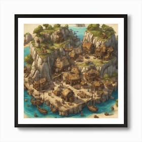 Viking Village 1 Art Print