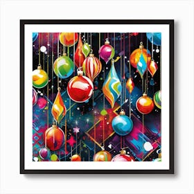 Christmas Ornaments 62 Art Print