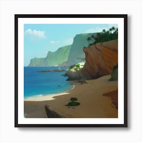 Beach Scene Art Print