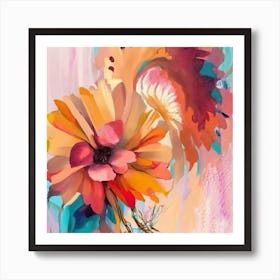 Abstract Flower Painting Art Print