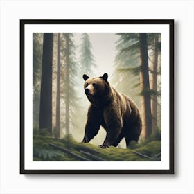 Bear In The Forest 1 Art Print