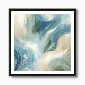 Abstract Tranquil Seascape 1 Art Print