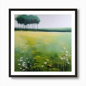 Virtual oil painting of native landscape plants Art Print