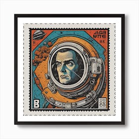 Sci Fi Space Manretro Print Art Print