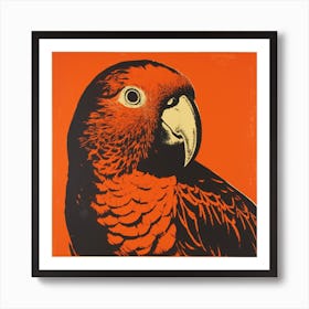 Retro Bird Lithograph Parrot 2 Art Print