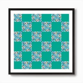 Abstract Pinwheel Checkerboard Art Print