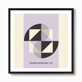 Purple bauhaus poster  Art Print