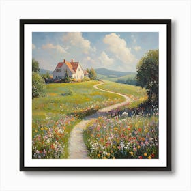 Path Through The Meadow Art Print