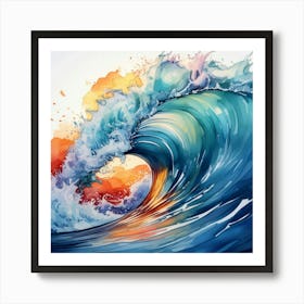 Ocean Wave Painting Art Print