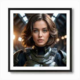 Young Woman In A Space Suit 1 Poster