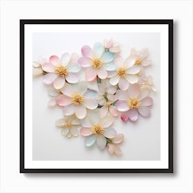 Pink And White Flowers Art Print