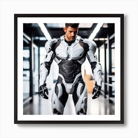 Futuristic Man In Futuristic Suit 27 Art Print