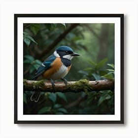 Kingfisher In The Forest Art Print