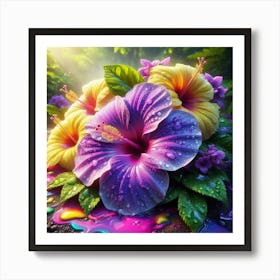 Hibiscus Flowers Art Print