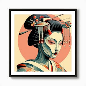 Geishaart111 Art Print